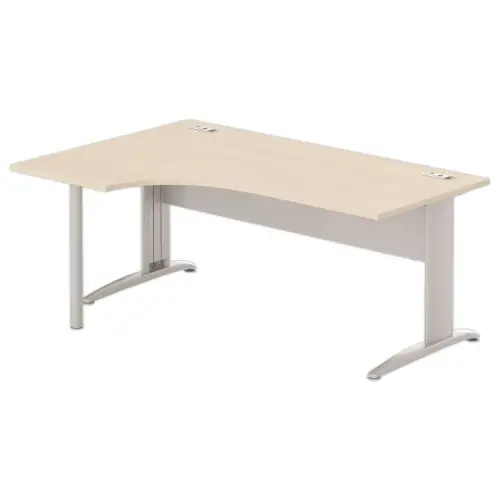Bureau BUENOS AIRES compact retour à gauche acacia/alu, L180