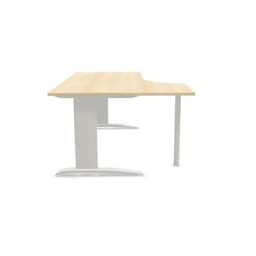 Bureau BUENOS AIRES compact retour à gauche acacia/alu, L180