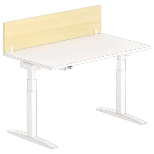Cloisonette pour bureau L.140 hêtre/blanc