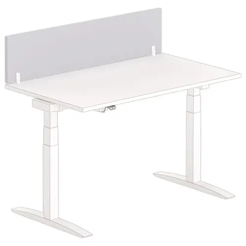 Cloisonnette pour bureau L.140 gris/blanc 