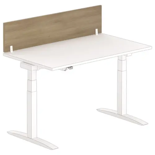 Cloisonnette pour bureau L 140 noyer/blanc 