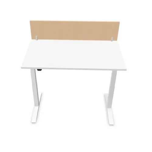 Cloisonnette pour bureau L. 140 h&ecirc;tre/alu 