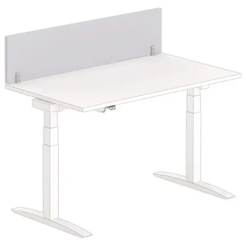 Cloisonnette pour bureau L. 140 gris/alu