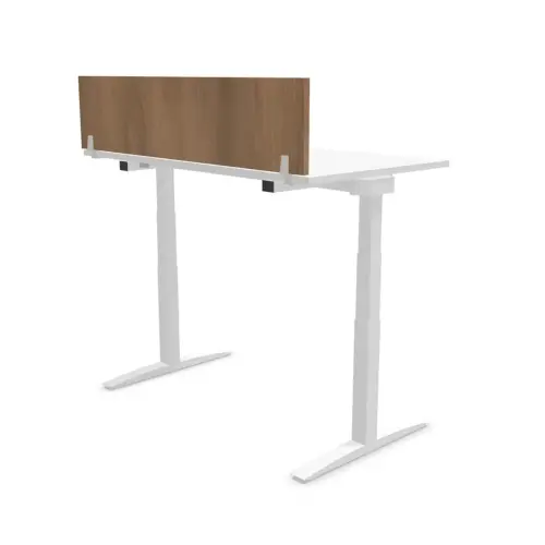 Cloisonnette pour bureau L. 140 noyer/alu