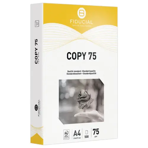 5 Ramettes de papier blanc COPY 75 A4 - 75G - Fiducial 