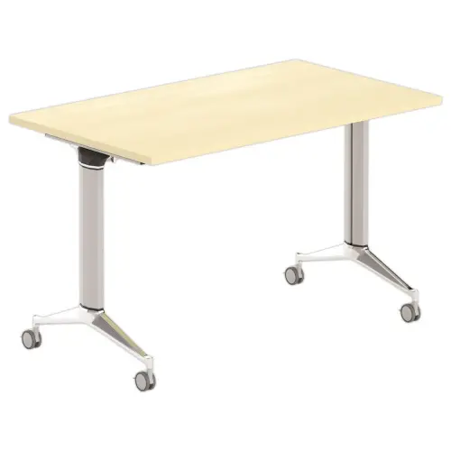 Table rabattable - 120 x 70 cm - Hêtre/Alu