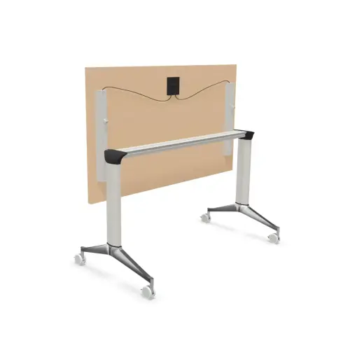 Table rabattable - 120 x 70 cm - Hêtre/Alu