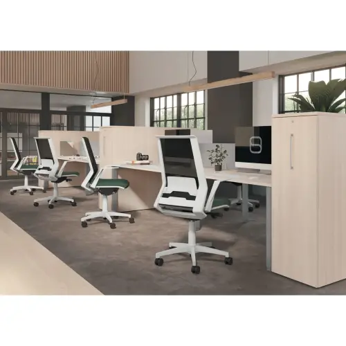 Bureau vis &agrave; vis 4 pieds 140 X 160 X 74 h&ecirc;tre/alu 