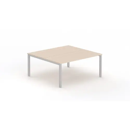 Bureau vis à vis 4 pieds 140 X 160 X 74 acacia/alu