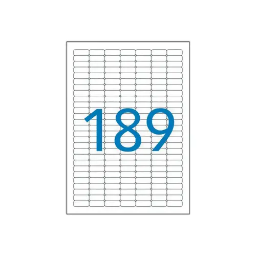 25 Planches d'étiquettes enlevables laser25,4x10mm 4725 étiq/boîte