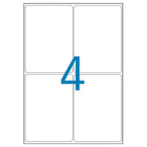 25 Planches d'étiquettes enlevables laser99,1x139 mm 100 étiq/boîte