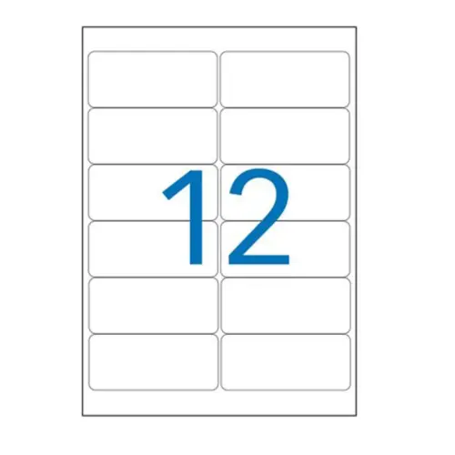 25 Planches d'étiquettes enlevables laser99,1x42,3mm 300 étiq/boîte.