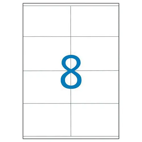 100 Planches d'étiquettes multiusages 105x70 mm soit 800 étiq/boîte