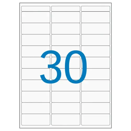 16 Planches d'étiquettes multi-usages 19x38 mm, blanc - 480 étiq.