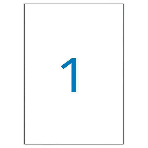 20 Planches d'étiquettes inaltérables laser 210x297 mm 20 étiq. blanc