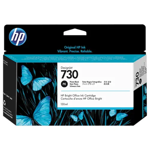 Cartouche d'encre 730 P2V67A - Noir photo - HP 
