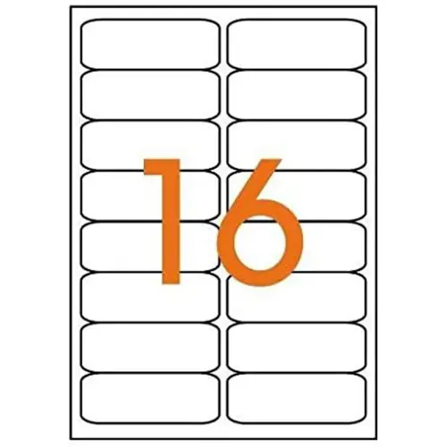 100 Planches d'étiquettes laser L99,1xH33,9 mm soit 1600 étiq/boîte