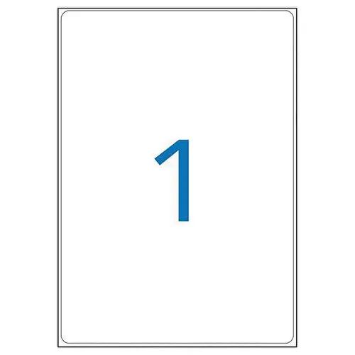100 Planches d'étiquettes laser L199,6x H289,1 mm soit 100 étiq/boîte