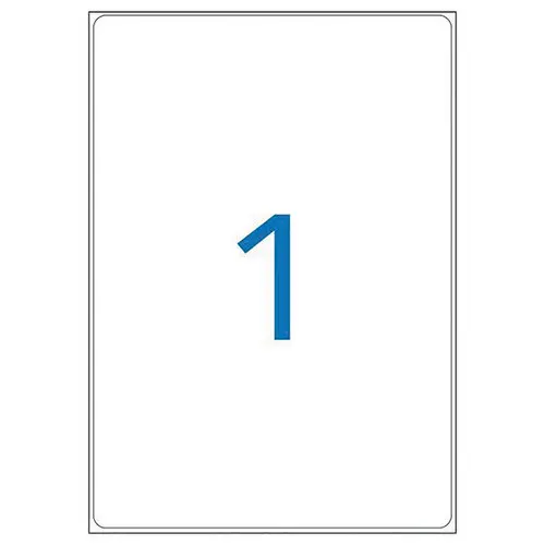 100 Planches d'étiquettes laser 100% recyclées 199,6 x 289,1 mm 100 étiq