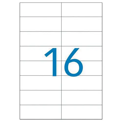 100 Planches d'étiquettes copieurs 105x37 mmsoit 1600 étiq/boîte
