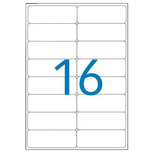 100 Planches d'&eacute;tiquettes jet d'encre 99,1x33,9 mm 1600 &eacute;tiq/bo&icirc;te 