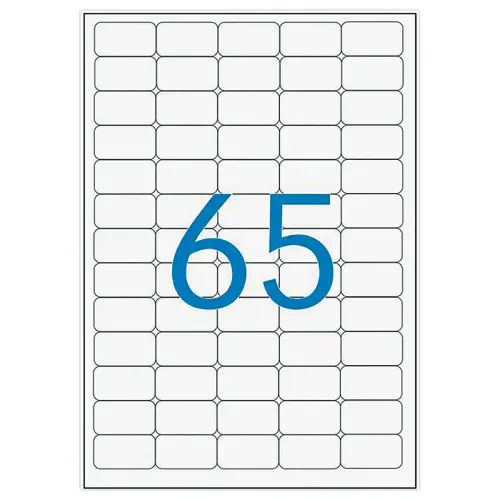 25 Planches d'&eacute;tiquettes 38,1x21,2 mm soit 1625 &eacute;tiq/bo&icirc;te 