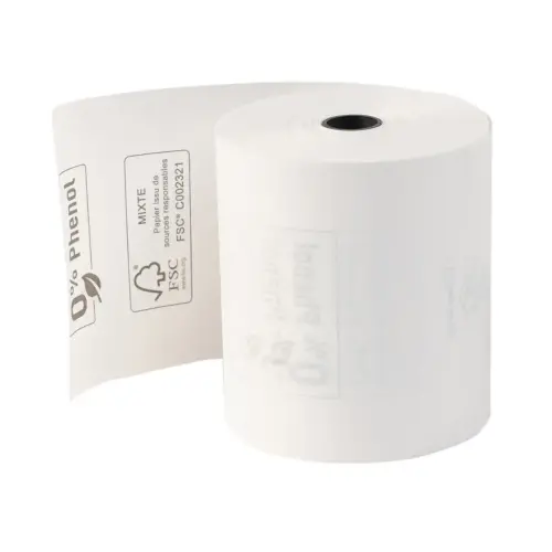 10 Bobines papier thermique caisses et terminaux point de vente Ø 8 cm - Sans phénol - Exacompta