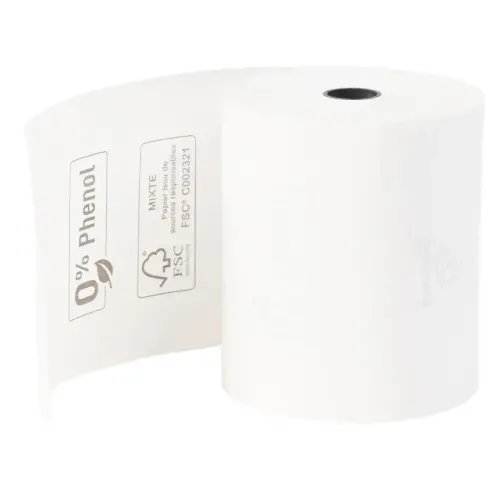 20 Bobines de papier thermique pour caisses Ø 8 cm - sans phénol - EXACOMPTA