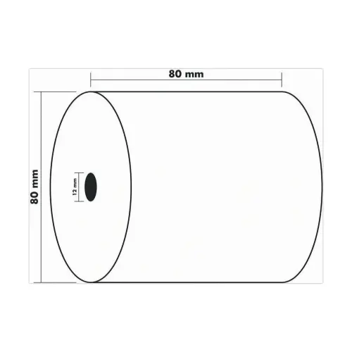 10 Bobines de papier thermique largeur 8 cm - EXACOMPTA 