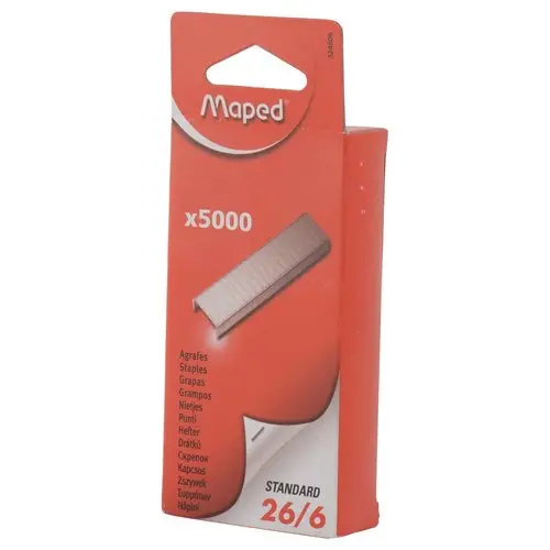 5000 Agrafes pour agrafeuses de bureau - 26/6 - MAPED 