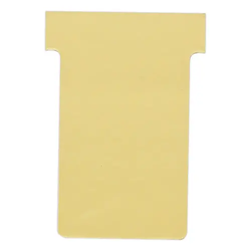 100 Fiches T pour planning - Taille 4 - Jaune - NOBO