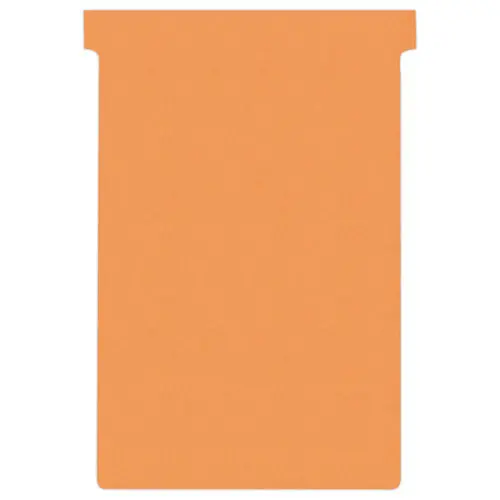 100 Fiches T pour planning - Taille 4 - Orange - NOBO