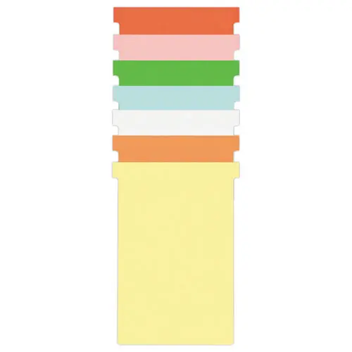100 Fiches T pour planning - Taille 4 - Rouge - NOBO 