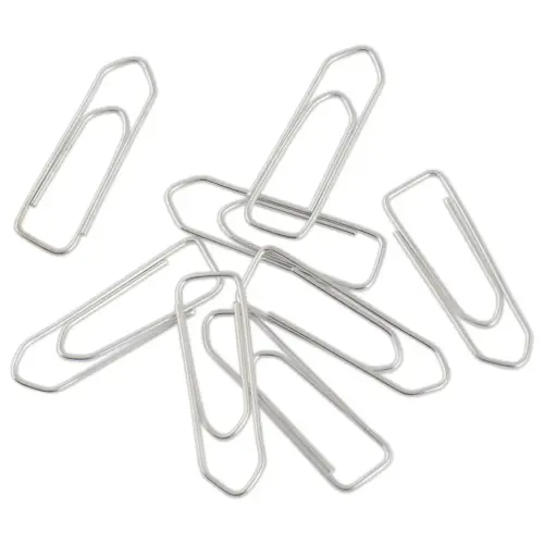 100 Trombones bout chevron acier nickel&eacute; 32 mm 