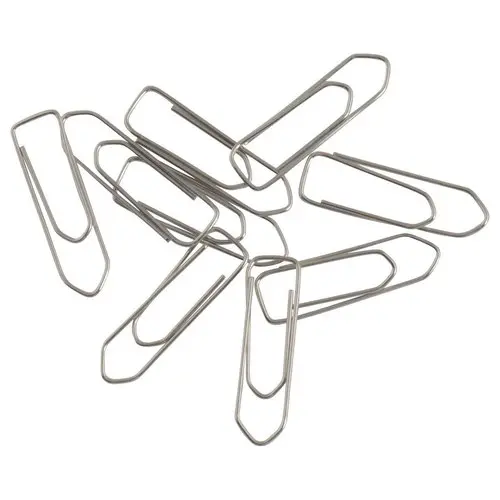 100 Trombones bout chevron acier nickel&eacute; 32 mm 