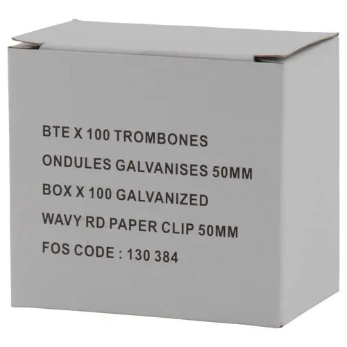 100 Trombones ondulés 5 cm