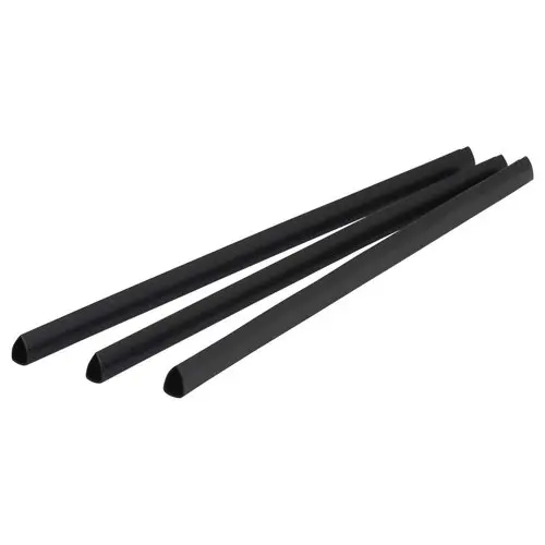 25 Baguettes &agrave; relier - 6 mm - Noir - Pavo 