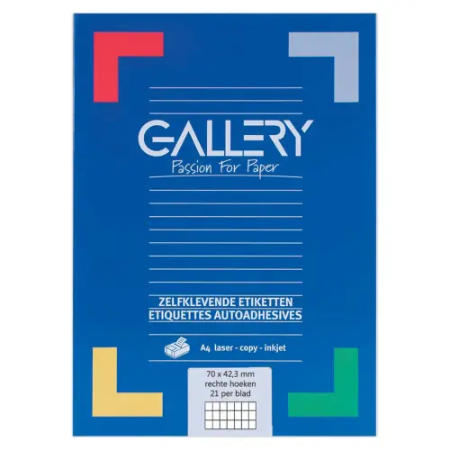 étiquettes Gallery 70x42,3mm - permanent - blanc
