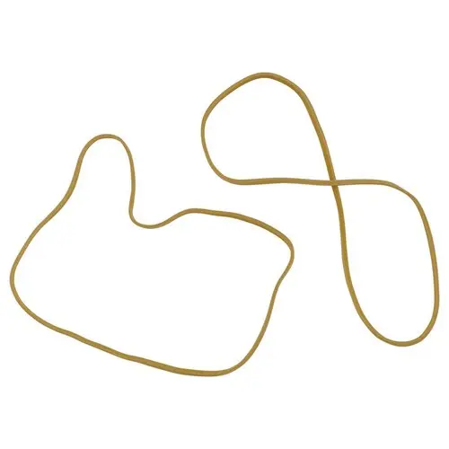 Sachet de 1 kg de bracelets élastiques étroits en caoutchouc - Blond - 150 mm - SIGN