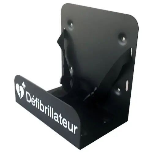 Support mural en m&eacute;tal pour DAE L 23x P 15,4 x H 21,7 cm, noir 
