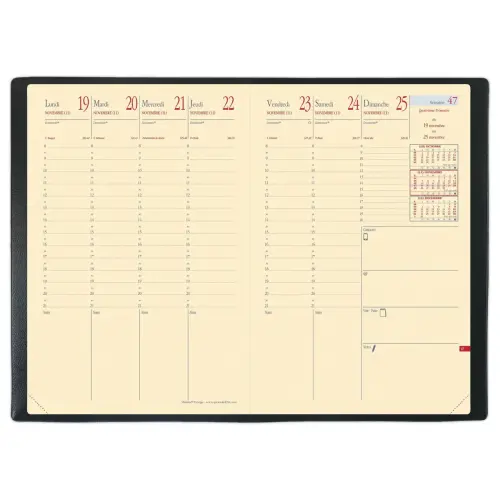 Agenda semainier Soho - 16x24cm - Rouge - Janvier à décembre - QUO VADIS
