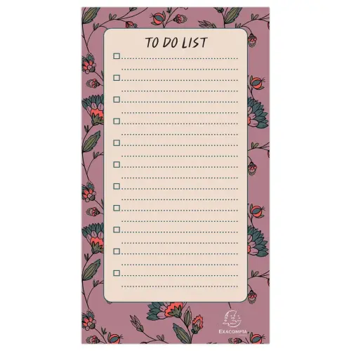 Bloc To Do List Color Design - 18x10cm 
