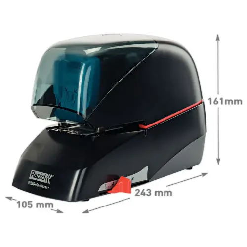 Agrafeuse &eacute;lectrique Supr&ecirc;me R5080 - 80 feuilles - Noir - RAPID 