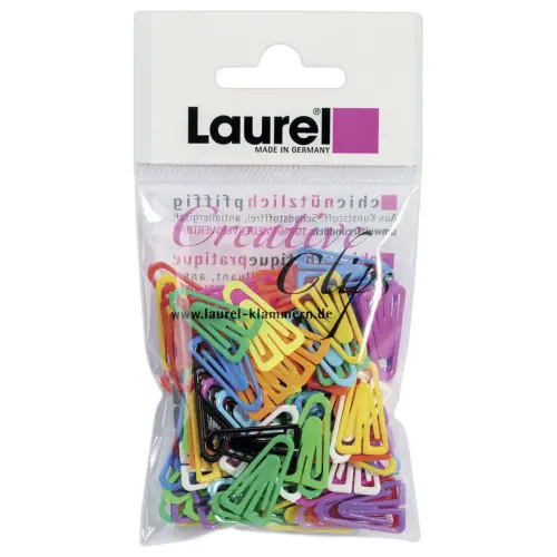 100 Trombones plastique 25mm - Coloris assortis - SIGN 