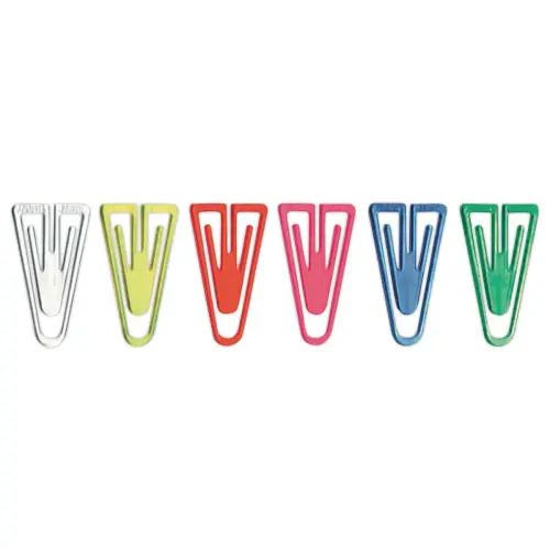 100 Trombones plastique 25mm - Coloris assortis - SIGN 