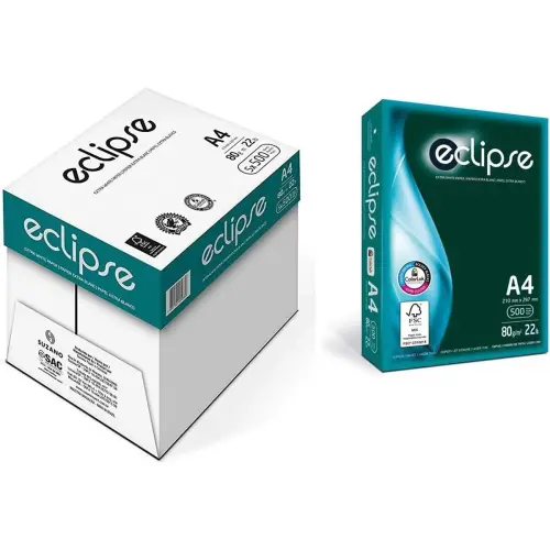 Ramettes de 500 feuilles de papier blanc Eclipse A4 80g
