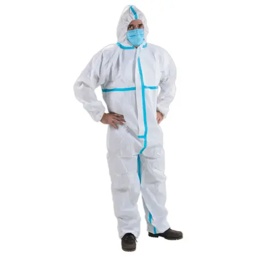 Combinaison de protection m&eacute;dicale - Capuche int&eacute;gr&eacute;e - Taille L 