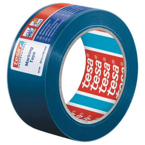 Adh&eacute;sif de marquage au sol 33 m x 50 mm - Bleu - TESA 