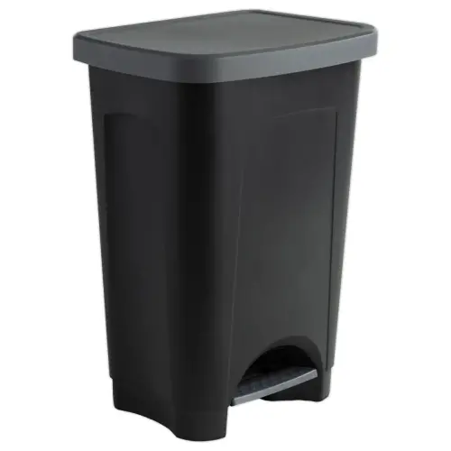 Poubelle Step noir anthracite - 50L 