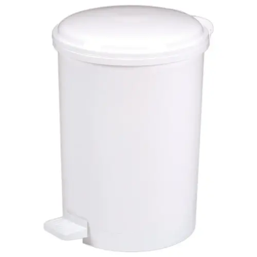 Poubelle &agrave; p&eacute;dale plastique blanc 40 L 